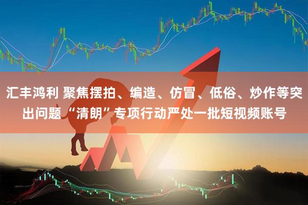 汇丰鸿利 聚焦摆拍、编造、仿冒、低俗、炒作等突出问题 “清朗”专项行动严处一批短视频账号